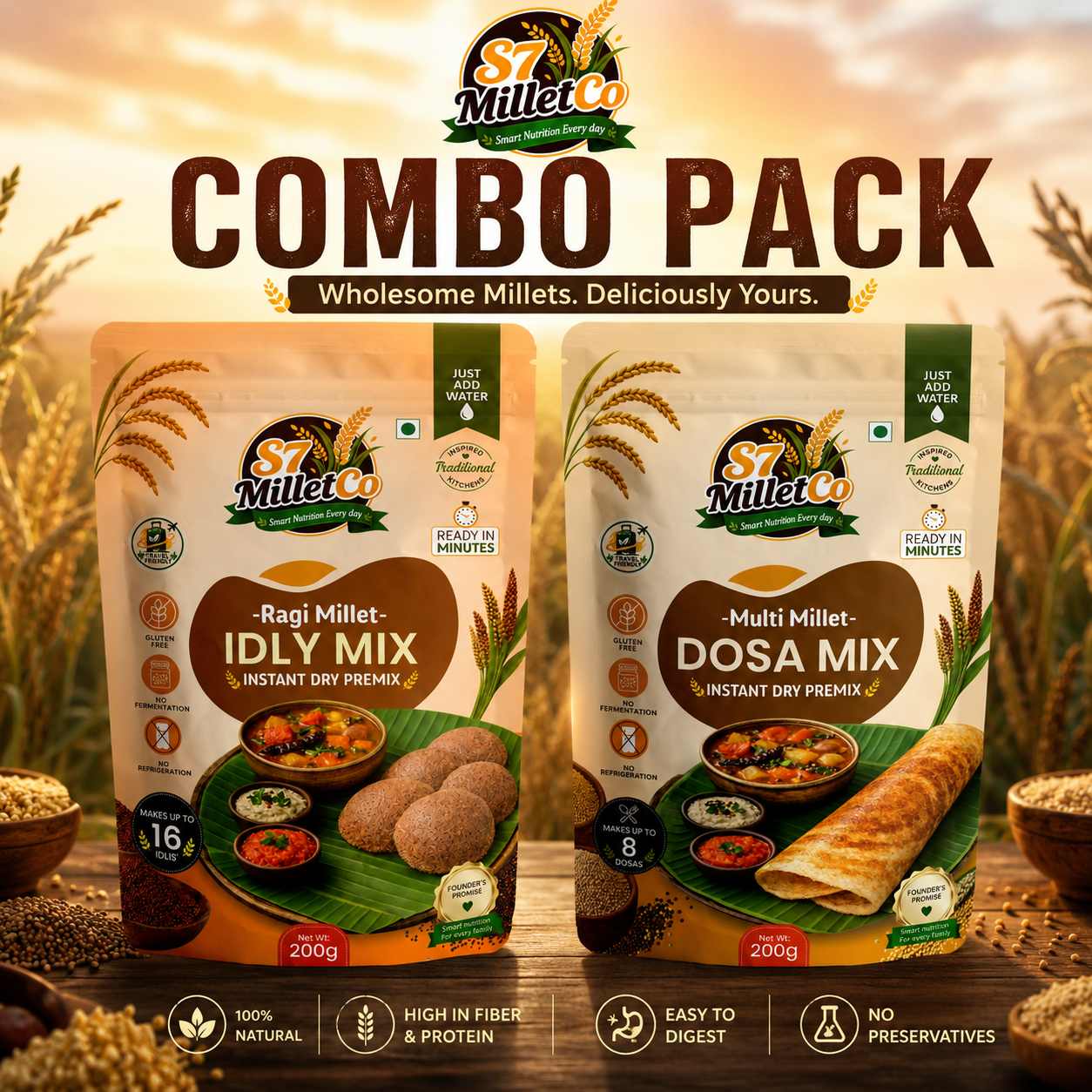 Breakfast Duo  | Instant Dry Premix | Just Add Water