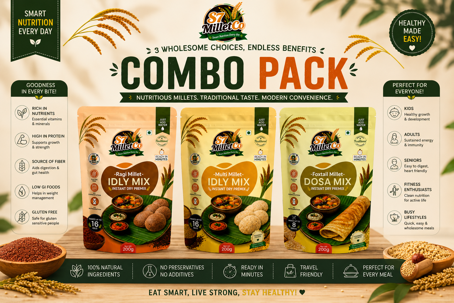 Gluten Free Trio  | Instant Dry Premix | Just Add Water — image 2