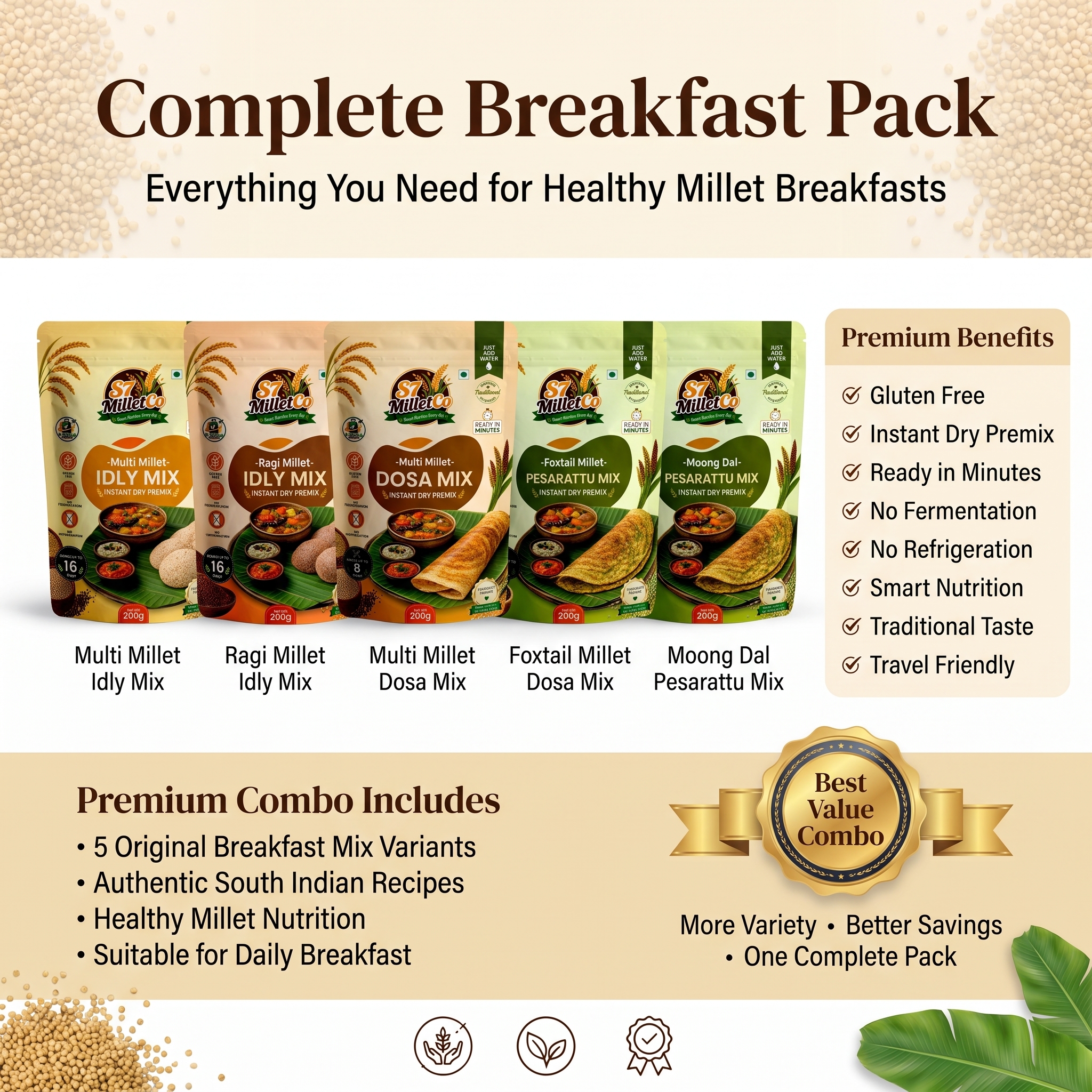 Complete Breakfast Pack  | Just Add Water | 1000g — image 3