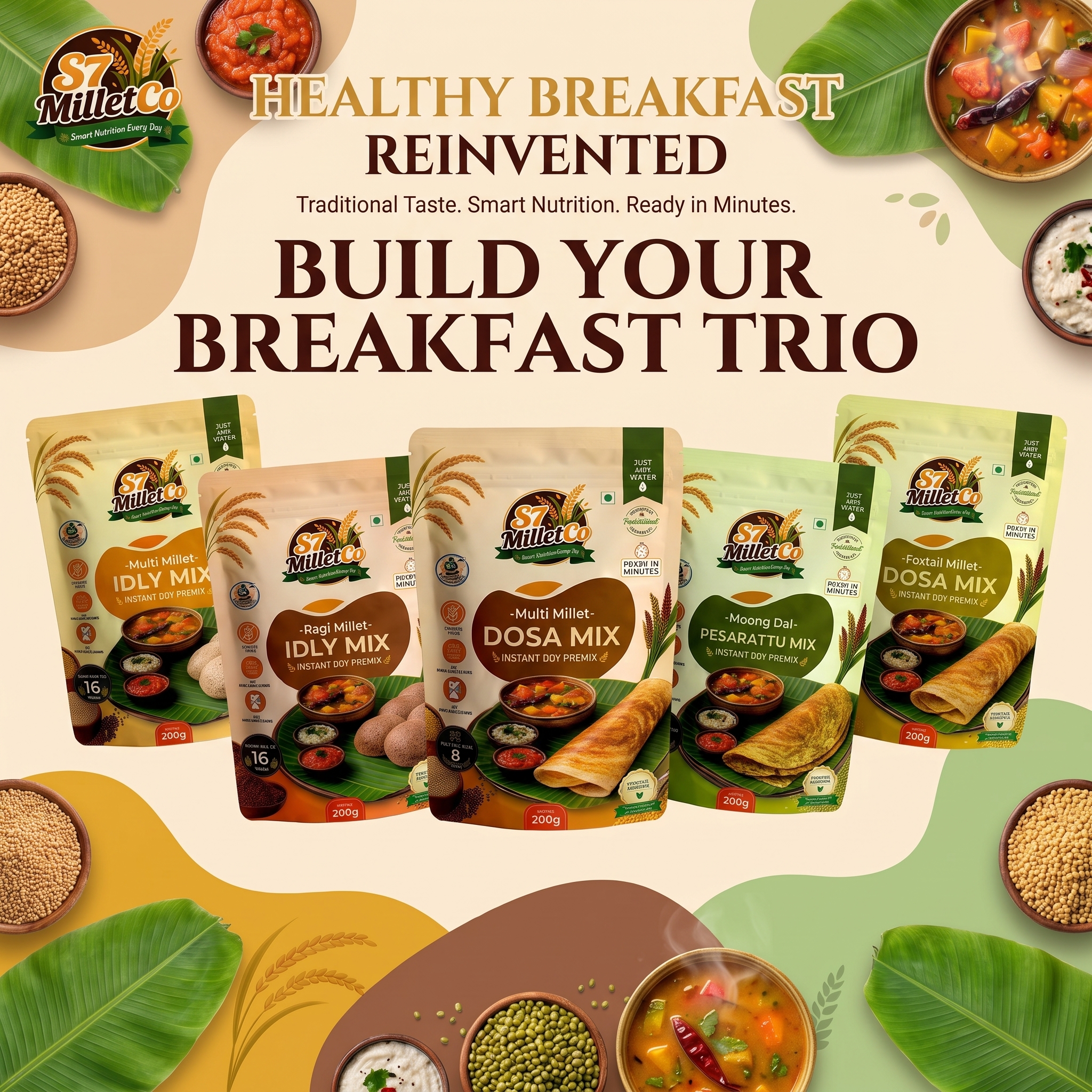 Build Your Breakfast Trio  | Just Add Water | 600g