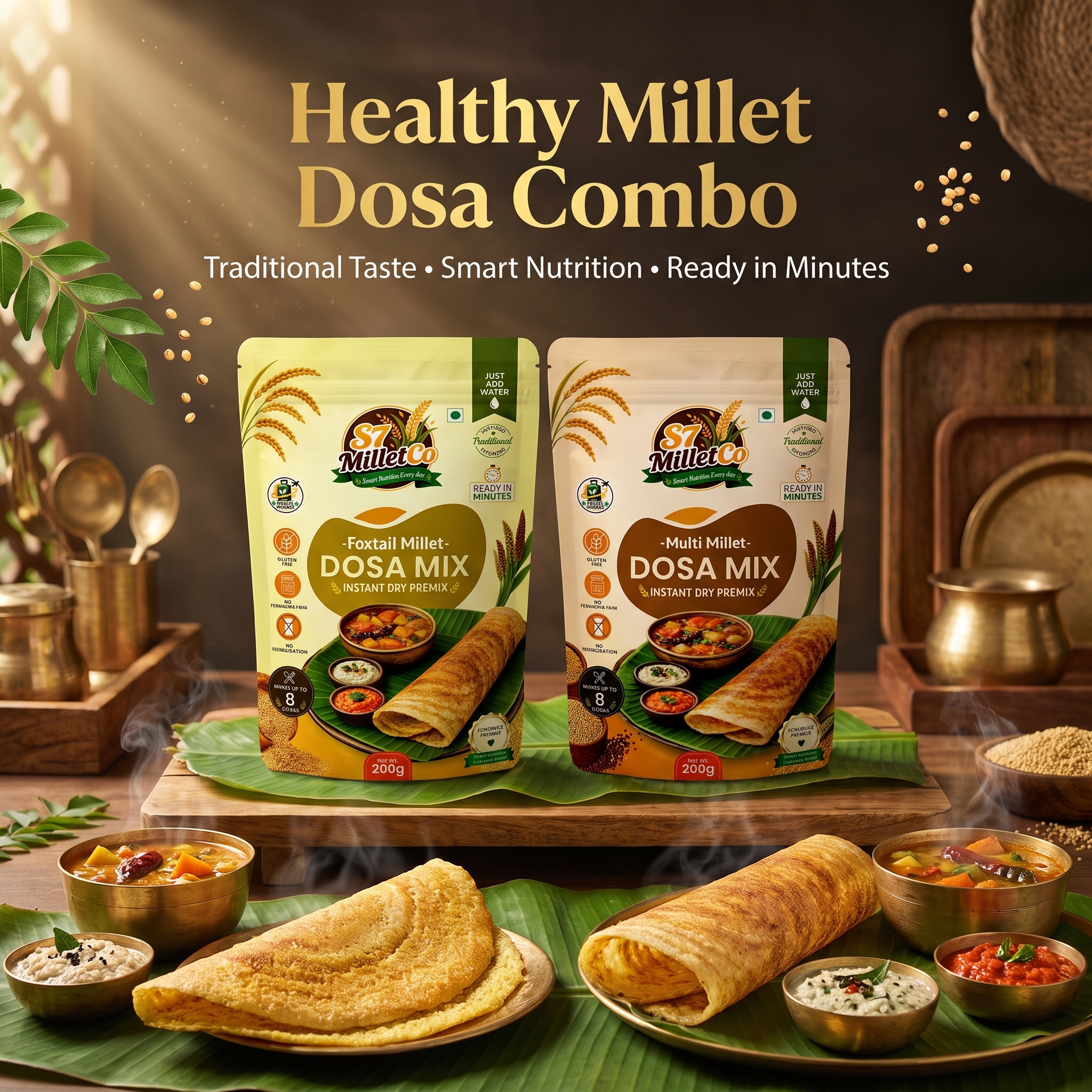 Millet Dosa Duo  | Just Add Water | 400g — image 2