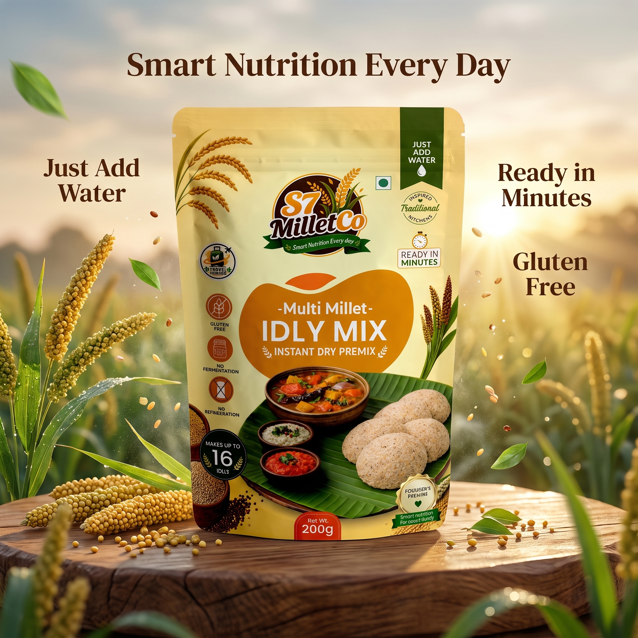 Multi Millet Idly Mix | Just Add Water | 200g — image 2